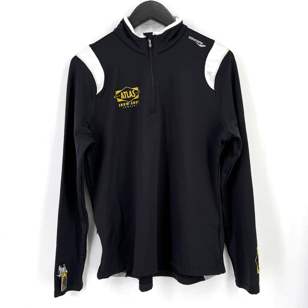 Saucony Atlas Snow Shoe Promo Pullover Shirt With Flashlight Mens Size XL Black